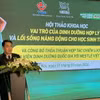 Phó giáo sư Trần Thanh Dương - Viện trưởng Viện Dinh dưỡng Quốc gia phát biểu tại hội thảo. (Ảnh: PV/Vietnam+)