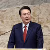 Tổng thống Hàn Quốc Yoon Suk Yeol phát biểu tại Thủ đô Seoul. (Ảnh: Yonhap/TTXVN)