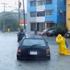 Mưa lớn gây ngập lụt do ảnh hưởng của bão Helene tại Cancun (Mexico) ngày 25/9/2024. (Ảnh: Reuters/TTXVN)
