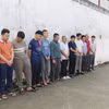 Các đối tượng trong chuyên án bị bắt giữ. (Ảnh: TTXVN phát)