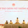 Bộ trưởng Trần Văn Sơn thông tin về tình hình kinh tế-xã hội 5 tháng đầu năm. (Ảnh: Đức Duy/Vietnam+)