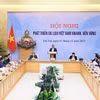 Thủ tướng Phạm Minh Chính chủ trì hội nghị. (Ảnh: Dương Giang/TTXVN)