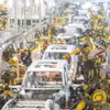 Robot lắp ráp xe điện Voyah của Trung Quốc, tại thủ phủ Vũ Hán, tỉnh Hồ Bắc. (Ảnh: THX/TTXVN)