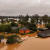Cảnh ngập lụt sau những trận mưa lớn tại Capela de Santana, bang Rio Grande do Sul, Brazil. (Ảnh: AFP/TTXVN)