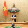Thủ tướng Phạm Minh Chính chủ trì họp chuyên đề về xây dựng pháp luật tháng 11/2023. (Ảnh: Dương Giang/TTXVN)