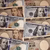 Tiền giấy mệnh giá 10.000 yen và 100 USD tại Tokyo, Nhật Bản. (Ảnh: AFP/TTXVN)