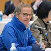 Tổng Giám đốc Cơ quan Năng lượng Nguyên tử Quốc tế (IAEA) Rafael Grossi phát biểu tại cuộc gặp với ngư dân địa phương tại thành phố Iwaki, tỉnh Fukushima, Nhật Bản, ngày 13/3/2024. (Ảnh: Kyodo/TTXVN)