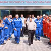 Thủ tướng Phạm Minh Chính thăm Nhà máy Lọc hóa dầu Nghi Sơn. (Ảnh: Dương Giang/TTXVN)