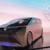 Xe minivan của Hãng Nissan trưng bày tại Triển lãm Japan Mobility Show 2023 tại Tokyo, Nhật Bản, ngày 25/10/2023. (Ảnh: Kyodo/TTXVN)