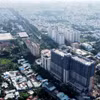 Thành phố Hà Nội đẩy mạnh thực hiện Chương trình tín dụng 120.000 tỷ đồng cho vay ưu đãi phát triển nhà ở xã hội, nhà ở công nhân, cải tạo xây dựng lại chung cư theo Nghị quyết số 33/NQ-CP ngày 11/3/2023 của Chính phủ. (Ảnh: Hồng Đạt/TTXVN)