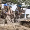 Binh sỹ thuộc Lực lượng UNDOF gác tại Cao nguyên Golan ngày 29/8/2014. (Ảnh: AFP/TTXVN)