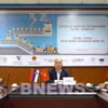 Ông Vũ Bá Phú, Cục trưởng Cục Xúc tiến thương mại thuộc Bộ Công Thương, chủ trì hội nghị trực tuyến. (Ảnh: Uyên Hương/BNEWS/Vietnam+)