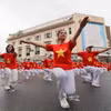 Gần 2.000 người cao tuổi đến từ khắp các quận, huyện của thành phố tham gia Ngày hội rèn luyện sức khỏe người cao tuổi Hà Nội năm 2023. (Ảnh: Thanh Tùng/TTXVN)