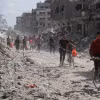 Người tị nạn Palestine tại Jabalia, phía Bắc Dải Gaza ngày 30/5/2024. (Ảnh: THX/TTXVN)