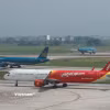 Máy bay của các Hãng hàng không Việt Nam tại một cảng hàng không trong nước. (Ảnh: Việt Hùng/Vietnam+)