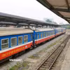 Đoàn tàu của Tổng công ty Đường sắt Việt Nam tại một nhà ga. (Ảnh: Minh Sơn/Vietnam+)
