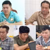 Một số đối tượng có liên quan về hành vi “Tổ chức đánh bạc và đánh bạc” dưới hình thức cá cược bóng đá trên mạng Internet. (Ảnh: Trọng Nguyễn/TTXVN phát)