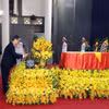 Đoàn Hàn Quốc do Thủ tướng Hàn Quốc Han Duck Soo, đặc phái viên của Tổng thống Hàn Quốc làm Trưởng đoàn, viếng Tổng Bí thư Nguyễn Phú Trọng. (Ảnh: TTXVN)