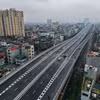 Đường Vành đai 2 trên cao thông xe sáng 11/1. (Ảnh: Tuấn Anh/TTXVN) 