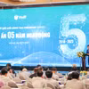 Giáo sư Vũ Hà Văn - Giám đốc Khoa học Quỹ Đổi mới sáng tạo VINIF phát biểu tại sự kiện. (Ảnh: Minh Sơn/Vietnam+)