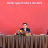Chủ tịch Quốc hội Vương Đình Huệ tham dự hội nghị. (Ảnh: Phạm Kiên/TTXVN)