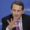 Giám đốc Cục Tình báo Đối ngoại Nga Sergei E. Naryshkin. (Ảnh: TASS/TTXVN)