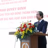Bộ trưởng Nguyễn Kim Sơn phát biểu chỉ đạo tại buổi lễ. (Ảnh: PV/Vietnam+)