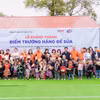 Lễ Khánh thành điểm trường Háng Đề Sủa. (Ảnh: PV/Vietnam+)