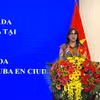 Bà Ariadne Feo Labrda - Tổng Lãnh sự Cộng hòa Cuba tại Thành phố Hồ Chí Minh phát biểu. (Ảnh: Ánh Tuyết/TTXVN)
