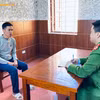 Đối tượng Lê Xuân Nam tại cơ quan điều tra. (Nguồn: Công an tỉnh Lạng Sơn)