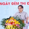 Thủ tướng Phạm Minh Chính phát động đợt thi đua cao điểm '500 ngày đêm thi đua hoàn thành 3.000km đường bộ cao tốc.' (Ảnh: Dương Giang/TTXVN)