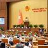 Quốc hội thảo luận ở hội trường về dự kiến Chương trình xây dựng luật, pháp lệnh năm 2025, điều chỉnh Chương trình xây dựng luật, pháp lệnh năm 2024. (Ảnh: Phương Hoa/TTXVN)