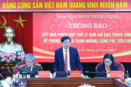 Ông Đặng Văn Dũng, Phó Trưởng Ban Nội chính Trung ương, chủ trì cuộc họp. (Ảnh: Phương Hoa/TTXVN)