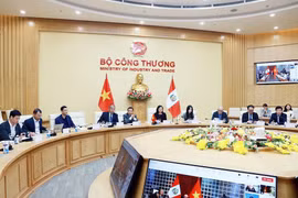 Thứ trưởng Phan Thị Thắng và Thứ trưởng Bộ Ngoại giao Peru đồng chủ trì Kỳ họp toàn thể lần III Ủy ban liên Chính phủ hai nước Việt Nam-Peru. (Nguồn: Bộ Công Thương)
