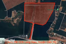Khu đất Cụm công nghiệp Long Giao tại huyện Cẩm Mỹ, Ủy ban Nhân dân tỉnh đã ban hành quyết định đấu giá trong tháng Hai vừa qua. (Nguồn: báo Đồng Nai)