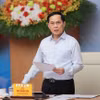 Phó Thủ tướng, Bộ trưởng Bộ Ngoại giao Bùi Thanh Sơn phát biểu. (Ảnh: An Đăng/TTXVN)