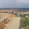 Một góc công trường xây dựng sân bay Gia Bình nhìn từ trên cao. (Ảnh: Việt Hùng/TTXVN)