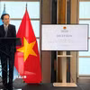 Đại sứ Đỗ Hùng Việt chủ trì buổi tiếp tân chào mừng Hội nghị. (Ảnh: Thanh Tuấn/TTXVN)