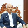 Đồng chí Khamphan Pheuiyavong, Ủy viên Bộ Chính trị, Trưởng ban Tuyên huấn Trung ương Đảng Nhân dân cách mạng Lào, trả lời phỏng vấn. (Ảnh: Xuân Tú/TTXVN)