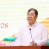Ủy viên Bộ Chính trị, Phó Thủ tướng Thường trực Chính phủ Phạm Gia Túc phát biểu kết luận buổi làm việc. (Ảnh: Trung Kiên/TTXVN)