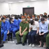 Các bị cáo tại phiên tòa. (Ảnh: Kim Anh/TTXVN)