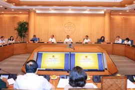 Chủ tịch Ủy ban Nhân dân thành phố Hà Nội Trần Sỹ Thanh chủ trì phiên họp Ban Tổ chức Lễ kỷ niệm 80 năm Cách mạng tháng 8 (19/8/1945-19/8/2025) và Quốc khánh 2/9 (2/9/1945-2/9/2025) của thành phố . (Ảnh: PV/Vietnam+)