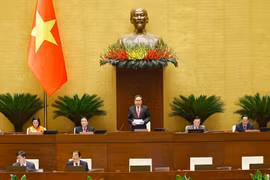 Chủ tịch Quốc hội Trần Thanh Mẫn phát biểu. (Ảnh: TTXVN)