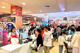 Người tiêu dùng mua sắm tại siêu thị. (Ảnh: Đức Duy/Vietnam+)