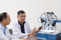 Giáo sư, tiến sỹ Nguyễn Hoàng Nam, Giám đốc Trung tâm Nano và Năng lượng, Phó trưởng Khoa Vật lý, Trường Đại học Khoa học Tự nhiên, Đại học Quốc gia Hà Nội và các đồng nghiệp. (Ảnh: Nhân vật cung cấp)