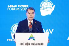 Thủ tướng Lê Minh Hưng phát biểu tại Phiên khai mạc Diễn đàn Tương lai ASEAN lần thứ ba. (Ảnh: Dương Giang/TTXVN)