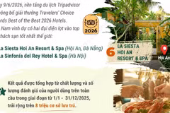 Hai khách sạn Việt Nam lọt vào danh sách khách sạn tốt nhất thế giới 