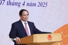 Thủ tướng Phạm Minh Chính khai mạc Hội nghị về thương mại quốc tế. (Ảnh: Dương Giang/TTXVN)