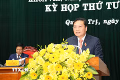Chủ tịch Ủy ban Nhân dân tỉnh Quảng Trị Lê Hồng Vinh được điều động, bổ nhiệm giữ chức Thứ trưởng Bộ Xây dựng. (Ảnh: Tá Chuyên/TTXVN)