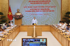 Phó Thủ tướng Thường trực Phạm Gia Túc, Trưởng Ban Chỉ đạo quốc gia chống buôn lậu, gian lận thương mại và hàng giả phát biểu chỉ đạo. (Ảnh: Lâm Khánh/TTXVN)